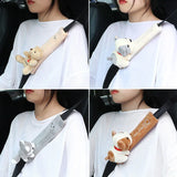 Car Seat Belt Shoulder Cover Safety Belt Four Seasons Lengthened Cartoon Cute Car Seat Belt Cover Protective Cover Supplies