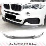 Carbon Fiber/FRP Car Front Bumper Lip Spoiler Splitters for BMW F16 X6 M Sport 2014 - 2018 Front BumperLip Spoiler Body Kits