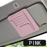 Car Sun Visor Organizer Multi-Pocket Business Card Storage Management Sunglasses Holder Visor Accessories Auto Interior