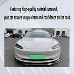 For Tesla 2024 Model 3 highland Body Kit Matte black Rear Diffuser Spoiler Front Bumper Lip Side Skirt Car Accessories
