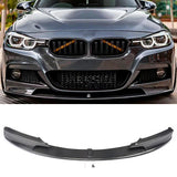 For BMW 3 Series F30 F31 M Sport 2013 - 2017 Car Front Bumper Lip Spoiler Winglets Splitters Carbon Fiber / ABS Black