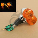 Amber Bullet Turn Signals For Harley Dyna Softail Chopper Kawasaki Vulcan KZ Z1 VN  Vulcan 500 750 1000