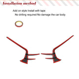 Car Front Bumper Side Fins Splitters Spoiler for Audi A7-sline S7 2019 2020 Carbon Fiber Trunk Trim Decoration Fog Light Cover