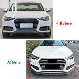 Car Front Bumper Canard Lip Trim Lower Splitter Diffuser Spoiler Body Kits Tuning For AUDI A4 B9 S-Line S4 2017 2018 2019