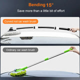 Car Wash Brush Car Cleaning Brush Telescoping Long Handle Mop Soft Hair Chenille Broom Window Wash Auto Accessories