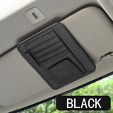 Car Sun Visor Organizer Multi-Pocket Business Card Storage Management Sunglasses Holder Visor Accessories Auto Interior