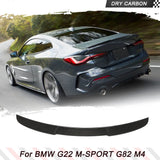 Rear Trunk Spoiler Wing For BMW 4 Series G22 M Sport Coupe G82 M4 2021 2022 Car Tail Rear Boot Lip Wing Spoiler Dry Carbon Fiber