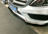 Carbon Fiber W205 Front Bumper Lip for Mercedes Benz C-Class  C205 C43 15-17