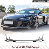Dry Carbon Car Front Lip Chin Apron Protector for Audi R8 V10 GT Performance Coupe 2023 Carbon Car Kits Guard Chin Lip