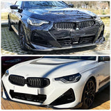 Real Carbon Fiber Front Bumper Lip Splitters For BMW 2 Series G42 M220i M Sport 2-Door 2022 2023 Front Lip Chin Guard Protector