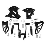 Motorcycle Front Driver Foot Pegs Footrest Bracket Fit For Suzuki GSXR1000 2017-24 21 Black