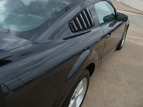 PAINTED FOR Ford Mustang 2010-2014 SIDE WINDOW LOUVERS NEW - NO DRILL ABS!