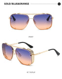 Double Beam Metal Sunglasses