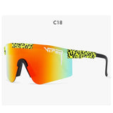 Double Wide Polarized Mirrored Lens Sunglasses with TR90 Frame and UV400 Protection