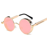 Metal Round Steampunk Sunglasses