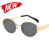 Small Metal Frame Oval Sunglasses