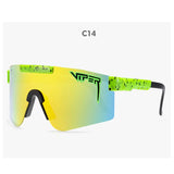 Double Wide Polarized Mirrored Lens Sunglasses with TR90 Frame and UV400 Protection