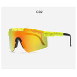 Double Wide Polarized Mirrored Lens Sunglasses with TR90 Frame and UV400 Protection