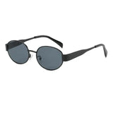 Small Metal Frame Oval Sunglasses