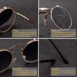 Vintage Steampunk Flip Sunglasses