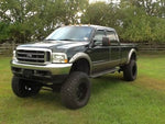 PAINTED FULL SET of POCKET & BOLT FENDER FLARES FOR FORD F250/F350 99-07