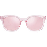 SOJOS Classic Square Polarized Sunglasses for Women Men Retro Trendy UV400 Sunnies SJ2050 Clear Pink/Pink Mirrored