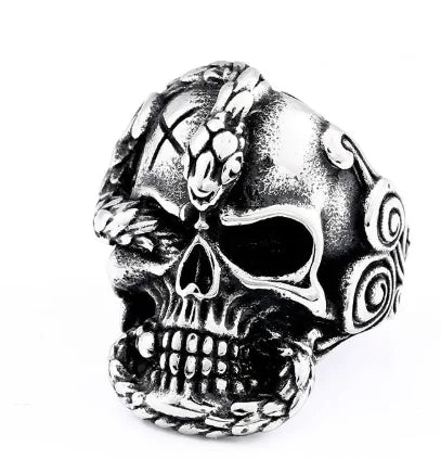 Vintage Skull Titanium Ring