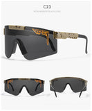 Double Wide Polarized Mirrored Lens Sunglasses with TR90 Frame and UV400 Protection