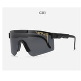 Double Wide Polarized Mirrored Lens Sunglasses with TR90 Frame and UV400 Protection