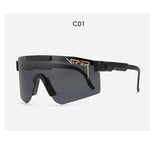 Double Wide Polarized Mirrored Lens Sunglasses with TR90 Frame and UV400 Protection