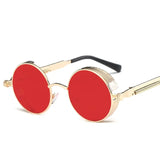 Metal Round Steampunk Sunglasses