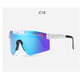 Double Wide Polarized Mirrored Lens Sunglasses with TR90 Frame and UV400 Protection