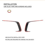 Car Rear Bumper Splitters Vent Fins For BMW 3 Series G20 G28 330i M-Sport 2020-2021 Rear Bumper Flap Carbon Fiber Canards