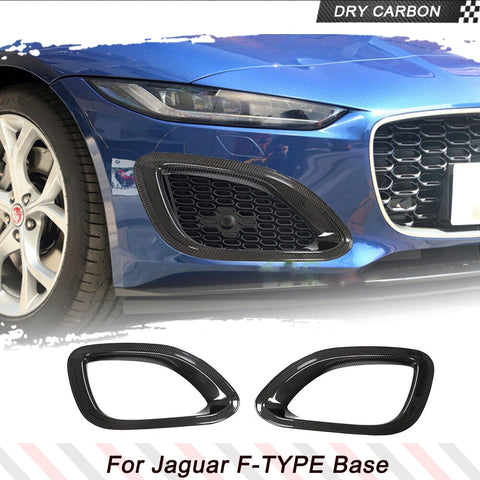 Dry Carbon Car Front Air Vent Trims For Jaguar F-TYPE Base 2021UP Car Side Vent Air Fender Racing Car Body Kits