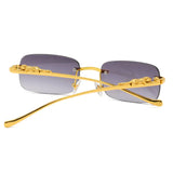 Vintage Rimless Square Sunglasses