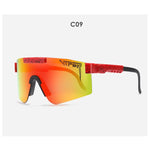 Double Wide Polarized Mirrored Lens Sunglasses with TR90 Frame and UV400 Protection
