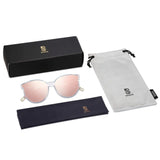 SOJOS Oversized Round Sunglasses for Women and Men Clear/Pink 60 Millimeters