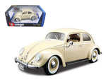 1955 Volkswagen Beetle Kafer Beige 1/18 Diecast Car Model by Bburago