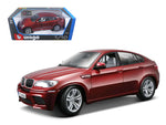 2011 2012 BMW X6M Dark Red 1/18 Diecast Car Model by Bburago