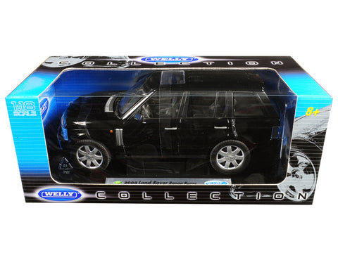 2003 Land Rover Range Rover Black 1/18 Diecast Model Car by Welly