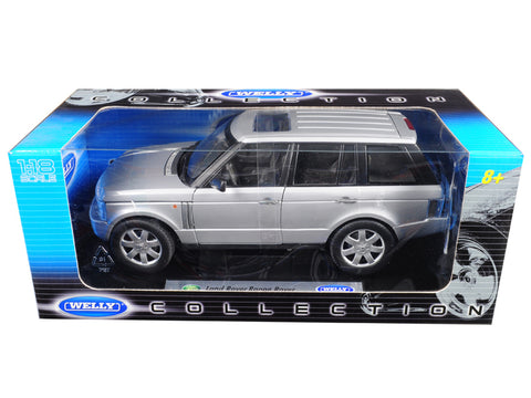 2003 Land Rover Range Rover Silver 1/18 Diecast Model Car by Welly
