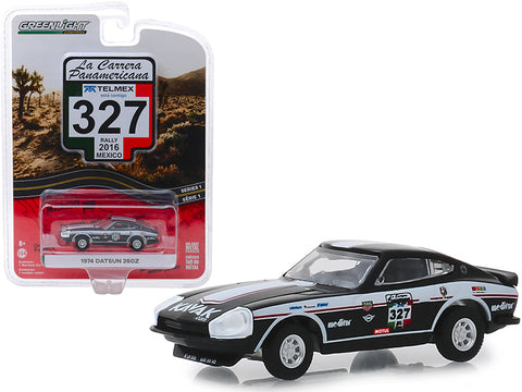 1974 Datsun 260Z #327 (Rally Mexico 2016) \"La Carrera Panamericana\" Series 1 1/64 Diecast Model Car by Greenlight
