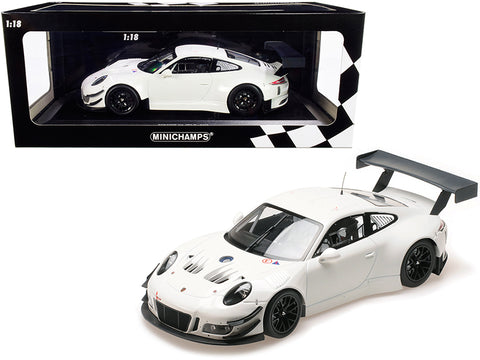2018 Porsche 911 GT3 R White Limited Edition to 300 pieces Worldwide 1/18 Diecast Model Car by Minichamps