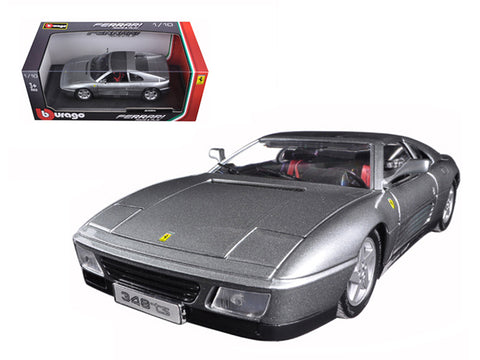 Ferrari 348 TS Grey 1/18 Diecast Model Car by Bburago