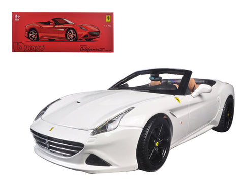 Ferrari California T Open Top Convertible White Signature Series 1/18 Diecast Model Car by Bburago