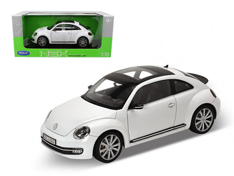 2012 Volkswagen New Beetle White 1/18 Diecast Car Model by Welly