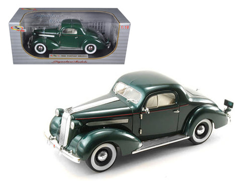 1936 Pontiac Deluxe Green 1/18 Diecast Model Car by Signature Models