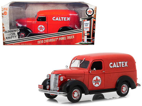 1939 Chevrolet Panel Truck \"Caltex\" Red Running on Empty Series 1/24 Diecast Model Car by Greenlight