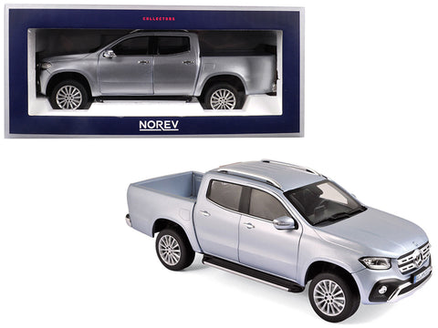2017 Mercedes Benz X-Class Pickup Truck Silver 1/18 Diecast Model Car by Norev