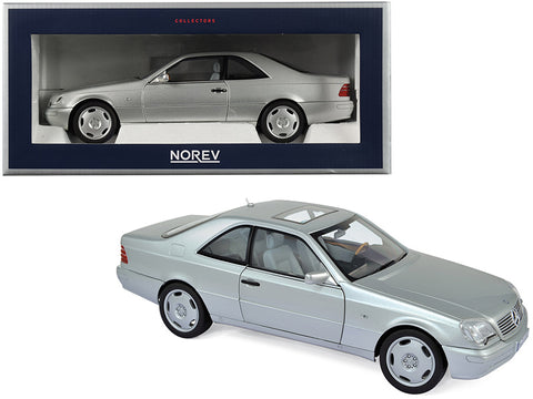 1997 Mercedes Benz CL600 Coupe Metallic Silver 1/18 Diecast Model Car by Norev